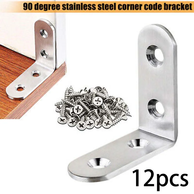 Support L Shaped Bracket DIY Accessories 90 Degrees 12pcs Set With Screws
Support L Shaped Bracket DIY Accessories 90 Degrees 12pcs Set With Screws