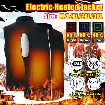 Heated Vest Men Women Autumn Winter USB Electric Heating Vest Carbon Fiber Waistcoat Outdoor Thermal Warm Heated Jacket
Heated Vest Men Women Autumn Winter USB Electric Heating Vest Carbon Fiber Waistcoat Outdoor Thermal Warm Heated Jacket