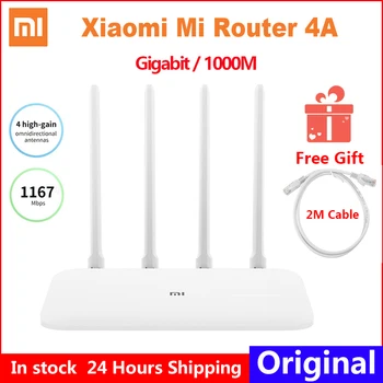 Xiaomi Mi Router 4A Gigabit Edition 1000M 2.4GHz 5GHz WiFi ROM 16MB DDR3 64MB 128MB High Gain 4 Antennas Remote APP Control
Xiaomi Mi Router 4A Gigabit Edition 1000M 2.4GHz 5GHz WiFi ROM 16MB DDR3 64MB 128MB High Gain 4 Antennas Remote APP Control