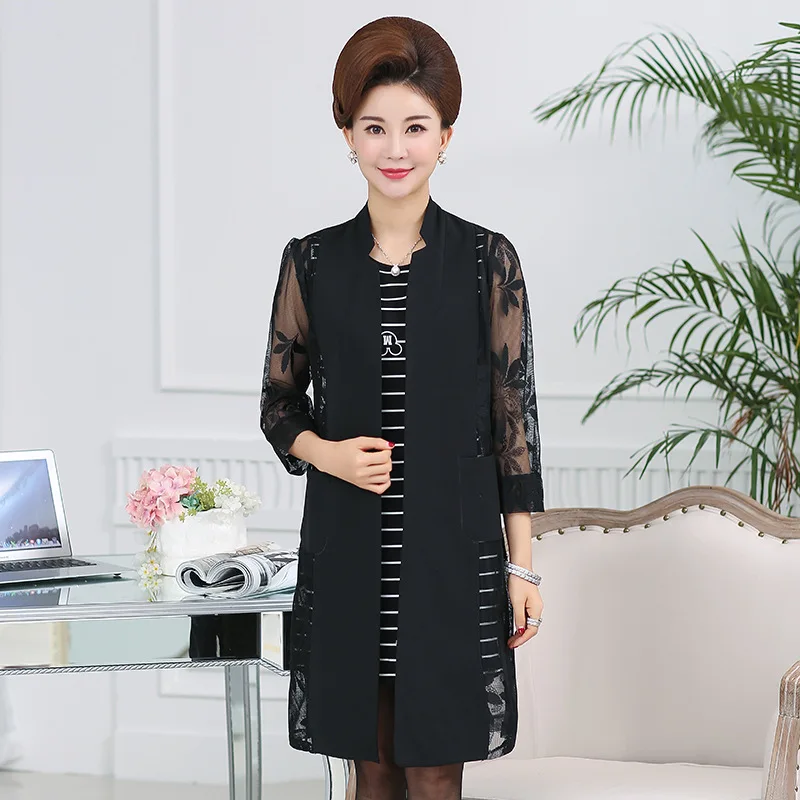 Stripes Gauze Two-Piece Dress Women's 2018 Autumn Clothing New Style Middle-aged Middle-aged Women Dress Slim Fit Slimming Vest 
Stripes Gauze Two-Piece Dress Women's 2018 Autumn Clothing New Style Middle-aged Middle-aged Women Dress Slim Fit Slimming Vest