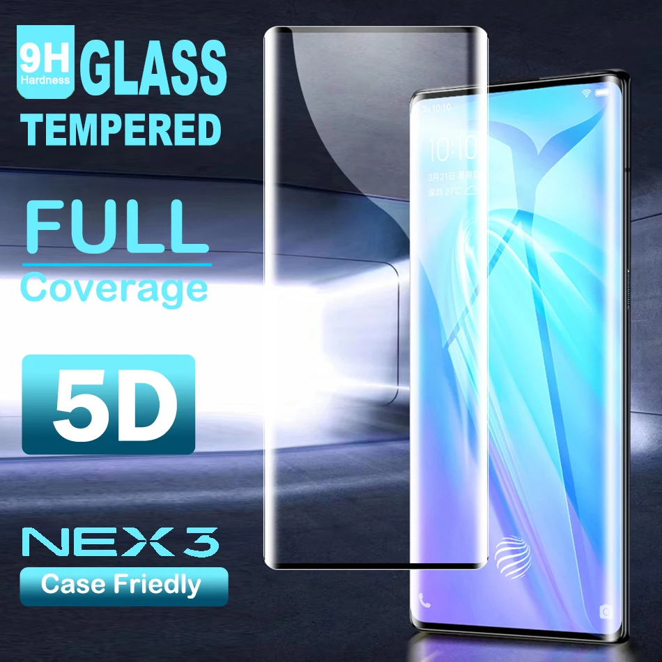 

Vivo Nex 3 Tempered Glass For Vivo Nex 3 Screen Protector Full Cover 9H Glass Film For Vivo Nex 3 Glass Protector Film