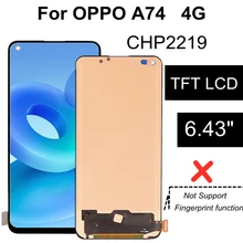 Bloc écran tactile LCD TFT de remplacement, 6.43 pouces, pour OPPO A74 4G CPH2219=