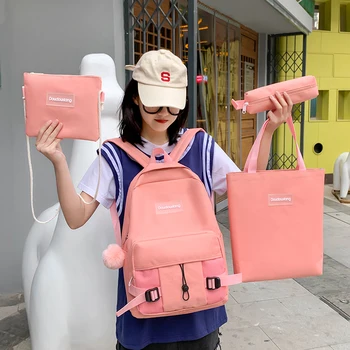 4Pcs/set Women School Backpacks Oxford Cloth Waterproof Schoolbag For Teenage Girls Student Book Bag Lady Travel Casual Bagpacks
4Pcs/set Women School Backpacks Oxford Cloth Waterproof Schoolbag For Teenage Girls Student Book Bag Lady Travel Casual Bagpacks