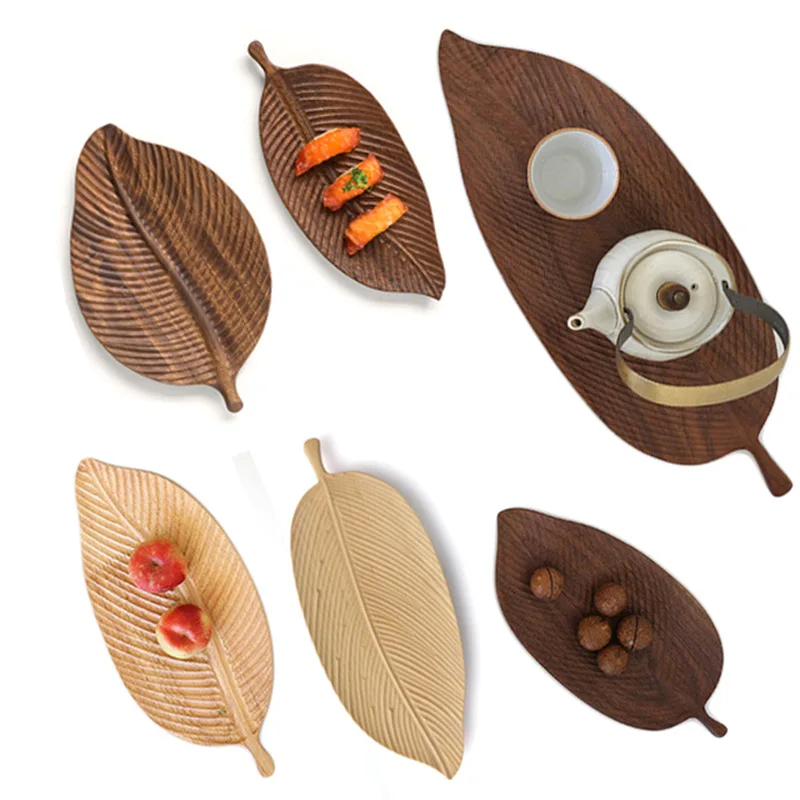 Solid Wood Leaf Dinner plates Snack Fruit Dry Fruit Plate High-Quality Handmade Sushi Tea Tray Dessert Dinner Plate Tableware
Solid Wood Leaf Dinner plates Snack Fruit Dry Fruit Plate High-Quality Handmade Sushi Tea Tray Dessert Dinner Plate Tableware