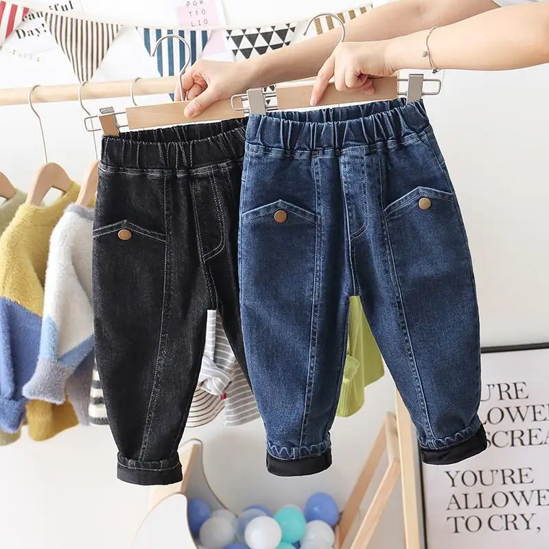 Boys Jeans New Autumn Winter Fleece Clothes Boy Girl Denim Warm Clothing Baby Kids Pants Casual Thicken Trousers 2-7 Years
Boys Jeans New Autumn Winter Fleece Clothes Boy Girl Denim Warm Clothing Baby Kids Pants Casual Thicken Trousers 2-7 Years