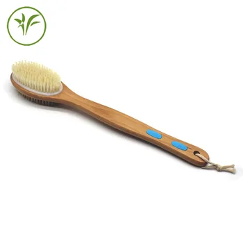 Currently Available Factory Supply shuang mian shua Long-Handled Bath Brush Pig Bristle plus Nylon Hair Brush Hemu Hand Handle B 
Currently Available Factory Supply shuang mian shua Long-Handled Bath Brush Pig Bristle plus Nylon Hair Brush Hemu Hand Handle B