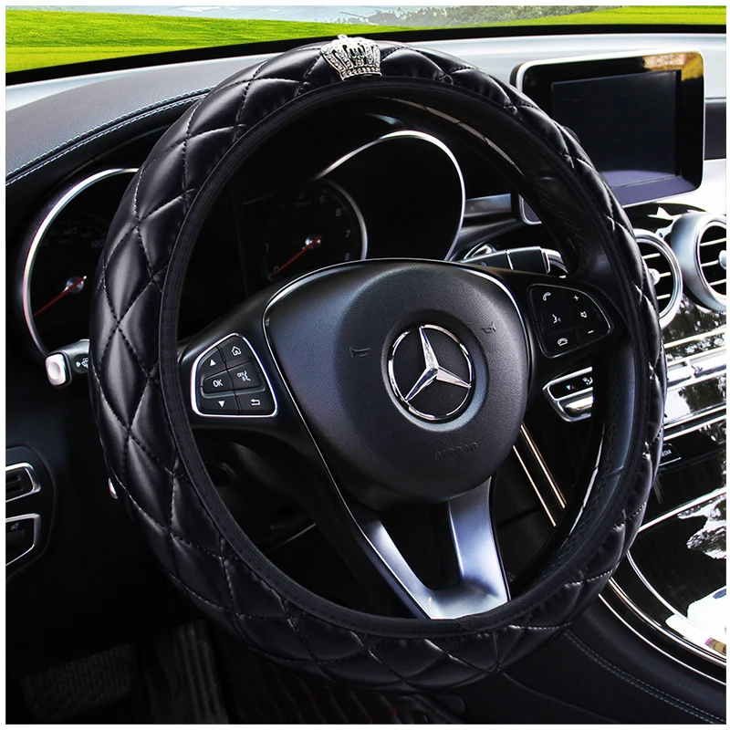 KKYSYELVA Leather Four Seasons available without inner winding steering wheel cover suitable for 38CM size steering wheel cove
KKYSYELVA Leather Four Seasons available without inner winding steering wheel cover suitable for 38CM size steering wheel cove