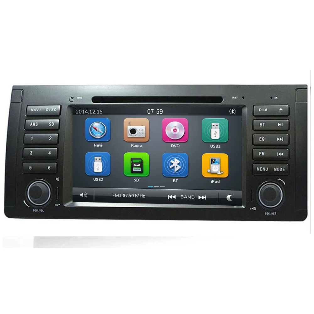1 din автомобильный DVD-плеер для BMW X5 E53 E39 GPS стерео аудио навигация мультимедийный