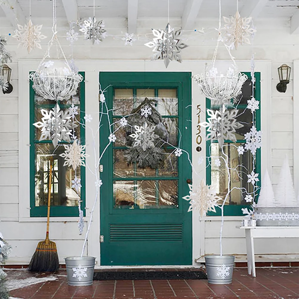 6 Pcs 3D Romantic Snow Flower Shape Christmas Snowflakes String Decoration Home Craft Party Holiday Decor Hanging Ornament
6 Pcs 3D Romantic Snow Flower Shape Christmas Snowflakes String Decoration Home Craft Party Holiday Decor Hanging Ornament