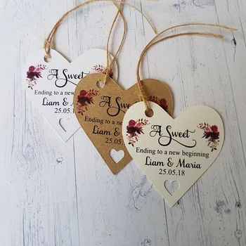 Customized Wedding Boho flowers gift Tags Personalised Bridal shower bachelor A Sweet Ending to a New Beginning lables
Customized Wedding Boho flowers gift Tags Personalised Bridal shower bachelor A Sweet Ending to a New Beginning lables