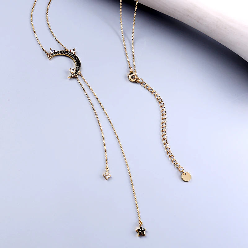 Cubic Zirconia Necklace Gold Color Moon Jewelry Pendant Custom Necklace Long Women Fashion Personalized Wholesale
Cubic Zirconia Necklace Gold Color Moon Jewelry Pendant Custom Necklace Long Women Fashion Personalized Wholesale