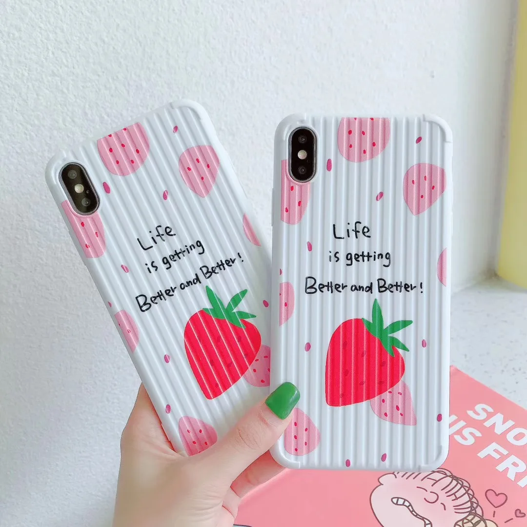 INS Korea Summer Super Fire Strawberry Phone Case for iphone Xs MAX XR X 6 6s 7 8 plus Cute Pattern Soft TPU Back Cover
INS Korea Summer Super Fire Strawberry Phone Case for iphone Xs MAX XR X 6 6s 7 8 plus Cute Pattern Soft TPU Back Cover
