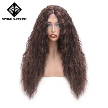 Spring Sunshine Synthetic Lace Front Wigs Long Water Wave Wig Dark Brown Roots Party Use Mixed Color Hair For Women
Spring Sunshine Synthetic Lace Front Wigs Long Water Wave Wig Dark Brown Roots Party Use Mixed Color Hair For Women