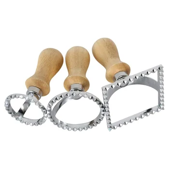 3pc Dumpling Skin Biscuits Mould Side Flower Pastry Cutters Wood Handle Square Round DIY Snack Fondant Cake Cookie Ravioli Maker
3pc Dumpling Skin Biscuits Mould Side Flower Pastry Cutters Wood Handle Square Round DIY Snack Fondant Cake Cookie Ravioli Maker