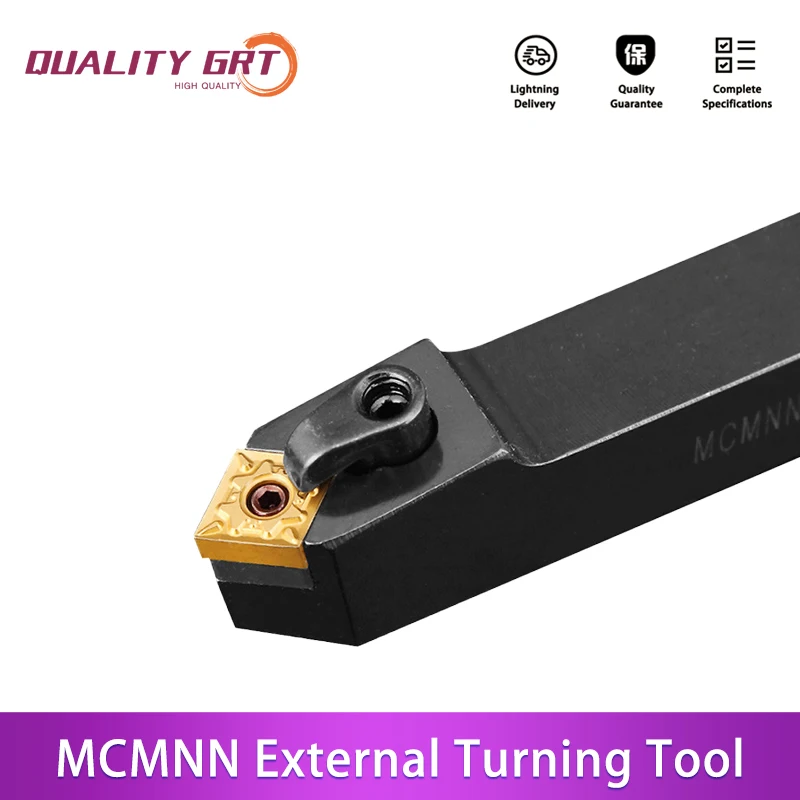 

Q.Grt MCMNN2020K12-100 MCMNN2525M12-100 External Turning Tool Holder Carbide Inserts CNMG SCACR/l CNC Lathe Cutting Tools