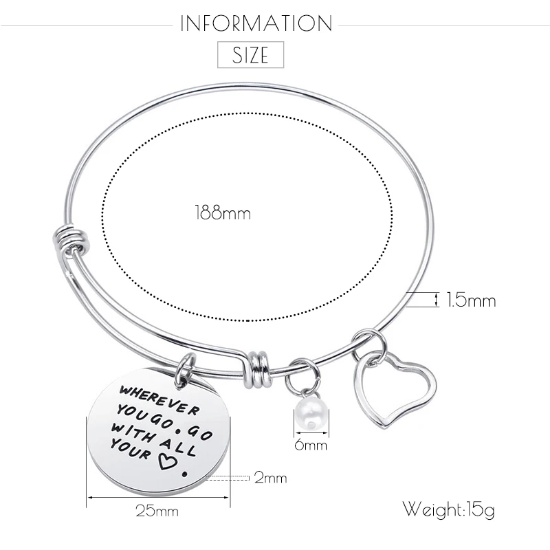 pearl charm bracelet stainless steel bangle mujer pulseras gift