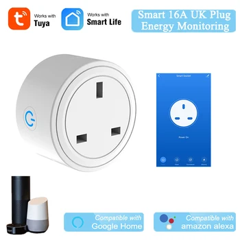 Tuya Smart 16A UK Smart Socket With Energy Monitoring WiFi Plug Compatible With Alexa Echo Google Nest APP Wireless Control
Tuya Smart 16A UK Smart Socket With Energy Monitoring WiFi Plug Compatible With Alexa Echo Google Nest APP Wireless Control