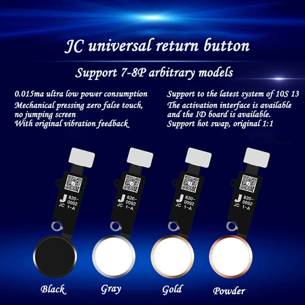 JC universal return button free of Bluetooth for 7 generation 7P 8 generation 8P mobile phone return button HOME assembly cable
JC universal return button free of Bluetooth for 7 generation 7P 8 generation 8P mobile phone return button HOME assembly cable