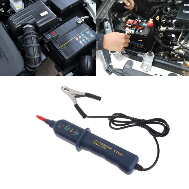 VT15C Smart 12V Car Battery Tester Digital Auto Alternator Analyzer Before Charge Check Diagnostic Tool Voltmeter 6 LED Lights
VT15C Smart 12V Car Battery Tester Digital Auto Alternator Analyzer Before Charge Check Diagnostic Tool Voltmeter 6 LED Lights