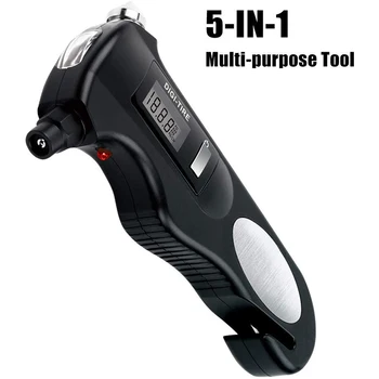 5-In-1 Digital Tire Pressure Gauge,150PSI with Multi-Functional Rescue Tools Of LED Flashlight,Bottle Opener for Cars and Motorc
5-In-1 Digital Tire Pressure Gauge,150PSI with Multi-Functional Rescue Tools Of LED Flashlight,Bottle Opener for Cars and Motorc