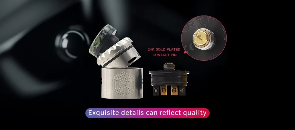 Advken Artha V2 RDA Vape pin Tank 24mm Rebuildable Atomizer Quadruple posts Electronic cigarettes Atomizer 510 For Squonk mod (4)