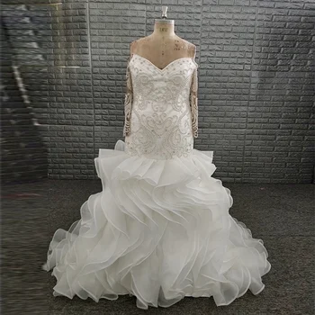 High Quality Luxury Africa Off Shoulder Ruffled Plus Size Mermaid Bridal Gown Wedding Dress
High Quality Luxury Africa Off Shoulder Ruffled Plus Size Mermaid Bridal Gown Wedding Dress