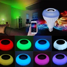 Intelligente Senza Fili di Bluetooth Lampadina Fiala Ha Condotto La Lampada E27 220V Rgb Della Luce di Notte Della Lampadina con Telecomando per La Casa Spotlight lampada Musica(China)