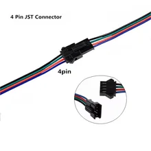JST SM 4Pin Plug Male to Female Quick Wire Connector Cable Adapter Terminal 4 Way Easy Fit for 5050 3528 RGB led strip
JST SM 4Pin Plug Male to Female Quick Wire Connector Cable Adapter Terminal 4 Way Easy Fit for 5050 3528 RGB led strip