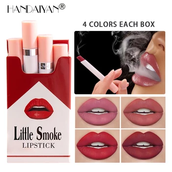 Creative Cigarette Lipstick Set 4 Colors Matte Long Lasting Lipsticks Waterproof Matt Lip Stick Tube Nude Red Lips Makeup
Creative Cigarette Lipstick Set 4 Colors Matte Long Lasting Lipsticks Waterproof Matt Lip Stick Tube Nude Red Lips Makeup