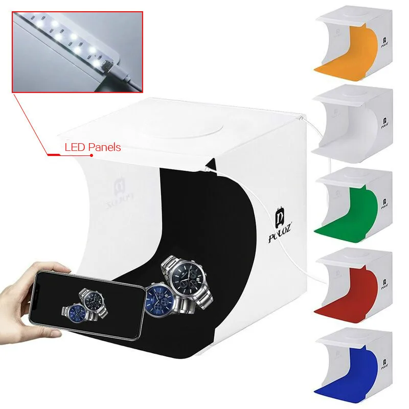 PULUZ 20CM Folding Lightbox Tabletop Shooting Softbox Mini Photo Studio Light Soft Box for Product Photography Background Kit
PULUZ 20CM Folding Lightbox Tabletop Shooting Softbox Mini Photo Studio Light Soft Box for Product Photography Background Kit