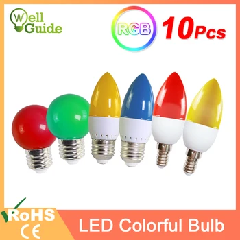 10pcs Led Bulb E14 E27 3W G45 C35 RGB Colorful Led candle Light LED Lamp SMD 2835 AC 220V 240V Flashlight Globe Bulbs Home Decor 
10pcs Led Bulb E14 E27 3W G45 C35 RGB Colorful Led candle Light LED Lamp SMD 2835 AC 220V 240V Flashlight Globe Bulbs Home Decor