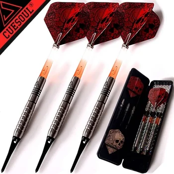 3PCS/SET CUESOUL Professional Electronic tip darts 18g 90% Tungsten Soft Tips Darts Set With Red Shafts and skull dardos flights
3PCS/SET CUESOUL Professional Electronic tip darts 18g 90% Tungsten Soft Tips Darts Set With Red Shafts and skull dardos flights