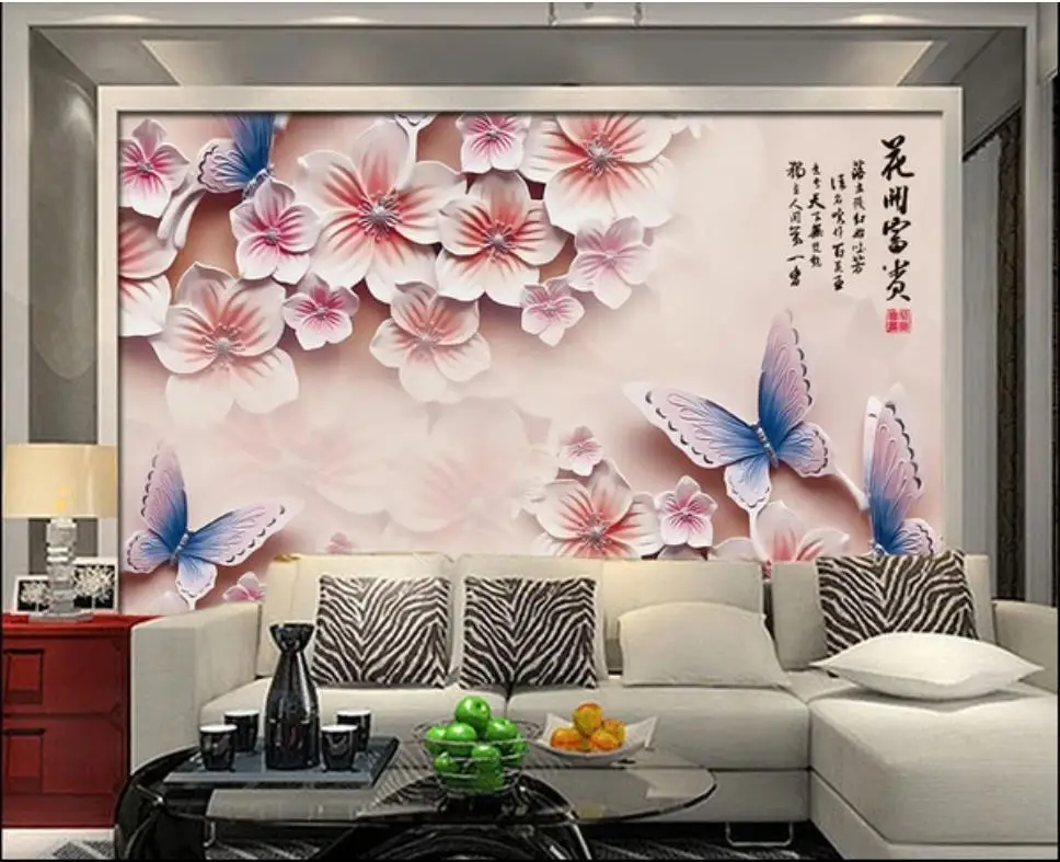 Custom photo wallpaper 3d mural wallpaper for walls 3 d Modern relief romantic butterfly flower living room TV background wall
Custom photo wallpaper 3d mural wallpaper for walls 3 d Modern relief romantic butterfly flower living room TV background wall