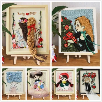 Creative DIY Punch Needle Pen Embroidery Kit Pattern Printed Needlework Cross Stitch Handmade Embroidery Craft Painting Decor 
Creative DIY Punch Needle Pen Embroidery Kit Pattern Printed Needlework Cross Stitch Handmade Embroidery Craft Painting Decor