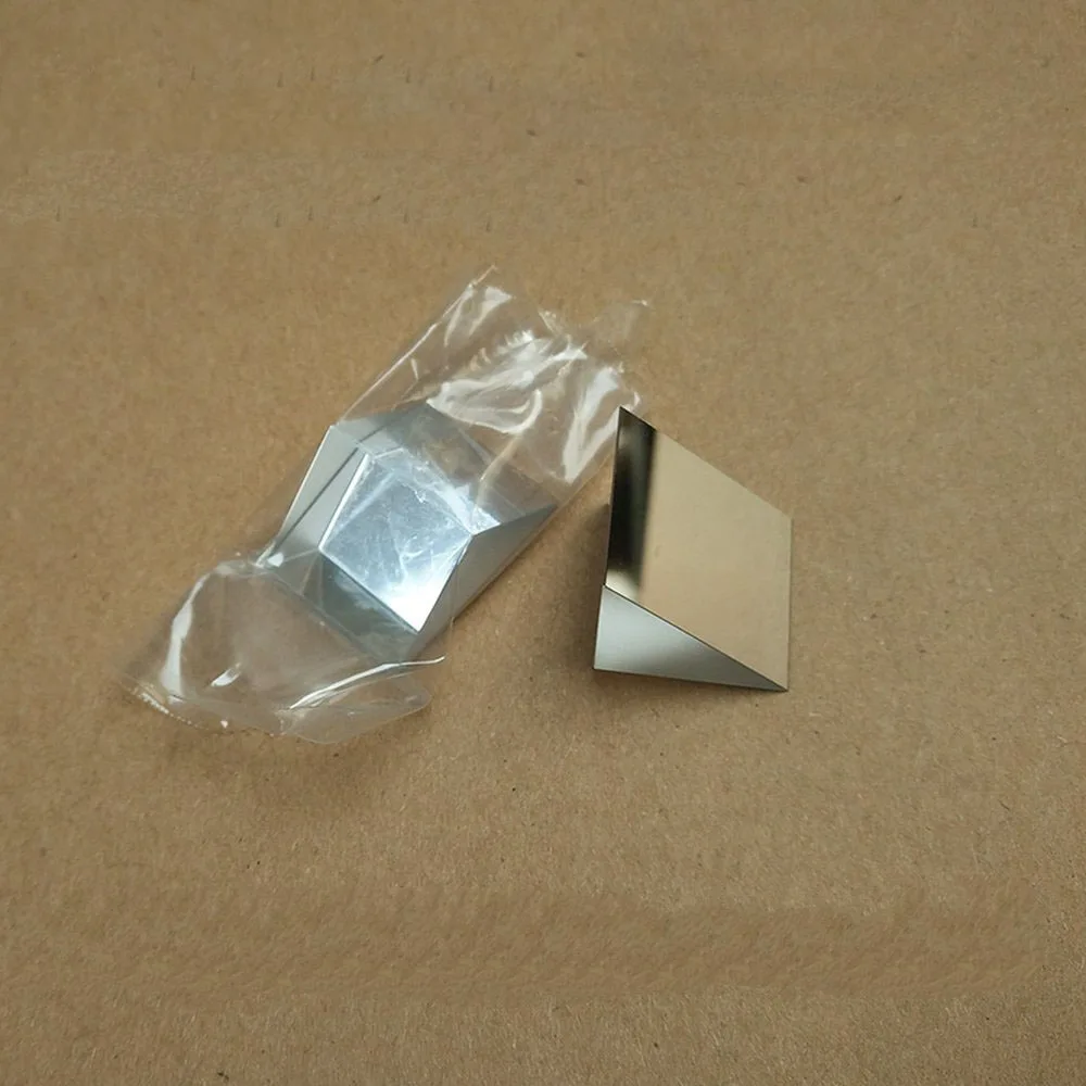 Right Angle External Reflecting Triangular Prism 20*20*20mm Inclined Plane Aluminized Optical Element K9 Total Reflection Prism
Right Angle External Reflecting Triangular Prism 20*20*20mm Inclined Plane Aluminized Optical Element K9 Total Reflection Prism