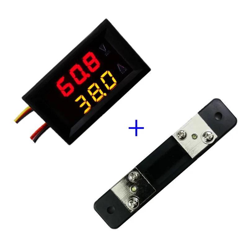 1PC 0-100V/0-50.0A Dual Display Voltage Current Meter Header with shunt Digital Voltmeter Ammeter LED Indicator Monitor Detector
1PC 0-100V/0-50.0A Dual Display Voltage Current Meter Header with shunt Digital Voltmeter Ammeter LED Indicator Monitor Detector