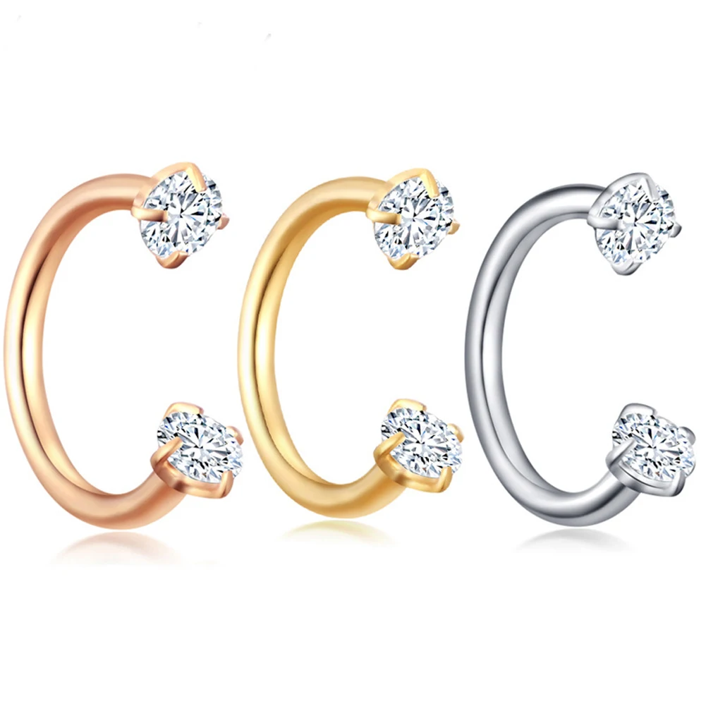 Small Thin Surgical Steel Nose Lip Loop Ear Tragus Cartilalge Open Circle With Crystal Hoop Ring Piercing Stud Body Jewelry
Small Thin Surgical Steel Nose Lip Loop Ear Tragus Cartilalge Open Circle With Crystal Hoop Ring Piercing Stud Body Jewelry