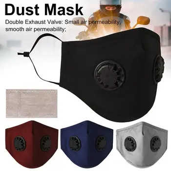 Dust Masks - Respirator Mask With Dual Breath Valve Mouth Mask Anti-Dust Anti Pollution Face Mask Unisex Mouth Muffle Cycling 
Dust Masks - Respirator Mask With Dual Breath Valve Mouth Mask Anti-Dust Anti Pollution Face Mask Unisex Mouth Muffle Cycling