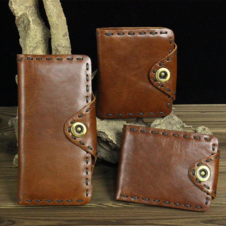 Handmade Threading First Layer Leather Wallet Oil Skin Genuine Leather Retro Men Simple Oil Wax Leather Wallet Horizontal And Ve
Handmade Threading First Layer Leather Wallet Oil Skin Genuine Leather Retro Men Simple Oil Wax Leather Wallet Horizontal And Ve