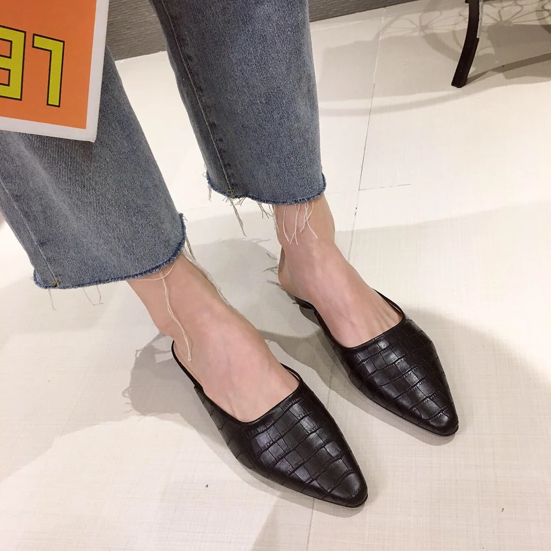 Closed-toe Semi-Trailing Shoes Women's Mules Shoes 2019 Winter New Style Korean-style Fashion Outer Wear Crocodile Pattern WOMEN
Closed-toe Semi-Trailing Shoes Women's Mules Shoes 2019 Winter New Style Korean-style Fashion Outer Wear Crocodile Pattern WOMEN