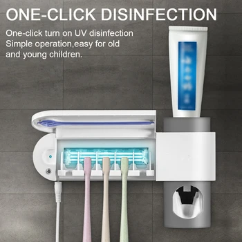Antibacteria Ultraviolet Toothbrush Sterilizer Holder Automatic Toothpaste Dispenser Squeezer Home Care Bathroom Accessories Set 
Antibacteria Ultraviolet Toothbrush Sterilizer Holder Automatic Toothpaste Dispenser Squeezer Home Care Bathroom Accessories Set