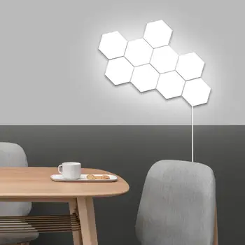 PC Modern Creative Quantum Lamp Hexagonal Lamps Touch Sensitive Lighting Restaurant LED Night Light Wall Lampara Bedroom
PC Modern Creative Quantum Lamp Hexagonal Lamps Touch Sensitive Lighting Restaurant LED Night Light Wall Lampara Bedroom