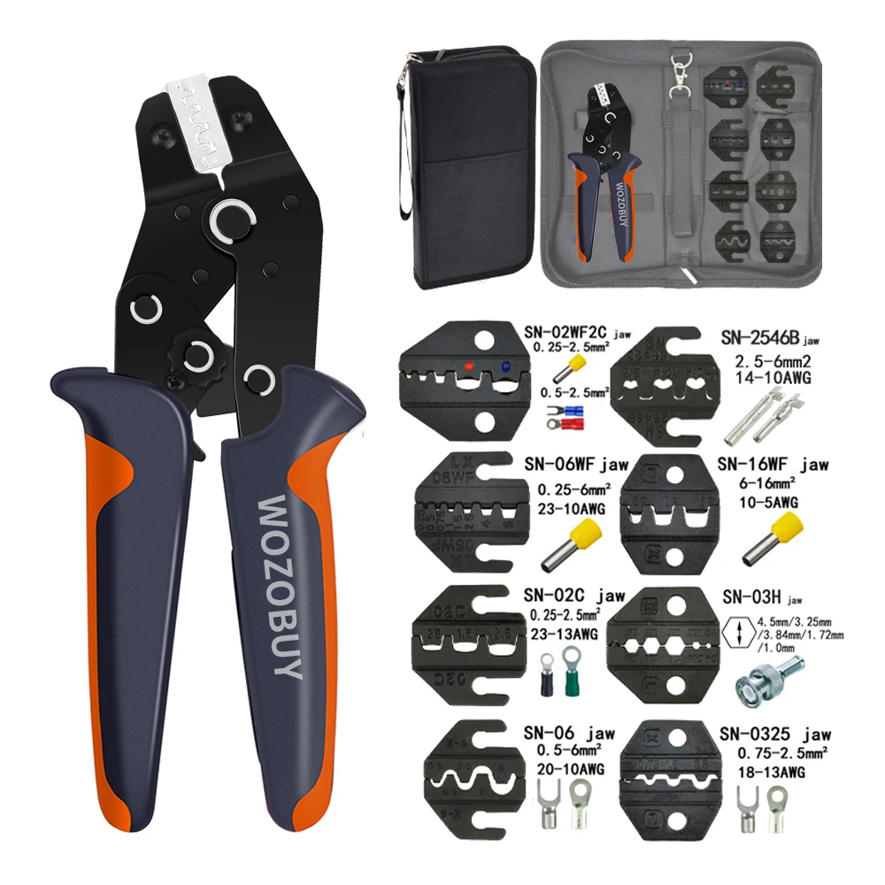 Crimping Pliers Set SN-48BS(=SN-48B SN-28B) Jaw Kit for 2.8 4.8 6.3 VH3.96/Tube/Insulation Terminals Electrical Clamp Min Tools
Crimping Pliers Set SN-48BS(=SN-48B SN-28B) Jaw Kit for 2.8 4.8 6.3 VH3.96/Tube/Insulation Terminals Electrical Clamp Min Tools