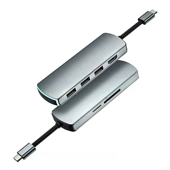 8-In-1 USB Type C to HDMI RJ45 HUB Adapter PD Charging for MacBook Samsung Dex Galaxy S10/S9 USB-C Converter Thunderbolt HDMI
8-In-1 USB Type C to HDMI RJ45 HUB Adapter PD Charging for MacBook Samsung Dex Galaxy S10/S9 USB-C Converter Thunderbolt HDMI