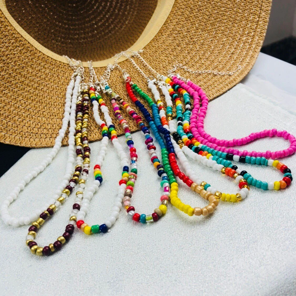 Boho Colorful Small Beads Choker Necklace for Women Simple Beaded Flower Necklace Handmade Collar Jewelry Collier Femme
Boho Colorful Small Beads Choker Necklace for Women Simple Beaded Flower Necklace Handmade Collar Jewelry Collier Femme