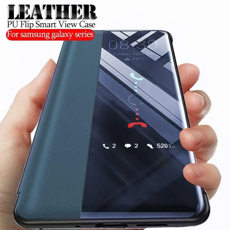 Smart View Flip Phone Case For Samsung Galaxy S7 S8 S9 S10 S20 Note 8 9 10 20 Ultra Leather PU Side Window Protective Case
Smart View Flip Phone Case For Samsung Galaxy S7 S8 S9 S10 S20 Note 8 9 10 20 Ultra Leather PU Side Window Protective Case
