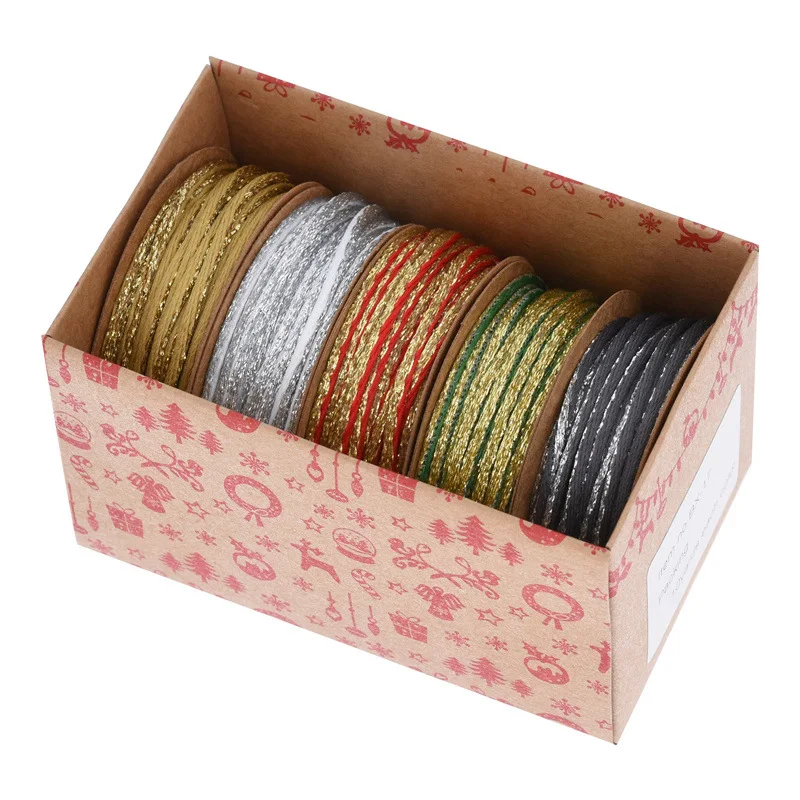 Wired Ribbon New Christmas Decoration Rope Gift Wrapping Greeting Card Bandage Multicolor Combination Set
Wired Ribbon New Christmas Decoration Rope Gift Wrapping Greeting Card Bandage Multicolor Combination Set