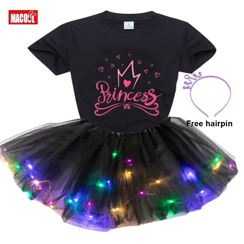 

Rainbow Birthday Outfit for Girls Cute Tutu Skirt Princess Dress Girl Kids Party Sequin Light Dress Rainbow Tutu Christmas Skirt