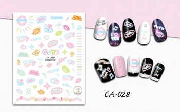 3D Stickers for Nails Fluorescence Letter Music Nails Art Decoration Manicure Sticker Decals Slider Nail Foil Tips Accessories
3D Stickers for Nails Fluorescence Letter Music Nails Art Decoration Manicure Sticker Decals Slider Nail Foil Tips Accessories