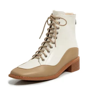 Fashion Mixed Colors Ankle Boots Genuine Leather Low Heels Shoes Woman Winter Office Lady Working Chelsea Boots New
Fashion Mixed Colors Ankle Boots Genuine Leather Low Heels Shoes Woman Winter Office Lady Working Chelsea Boots New